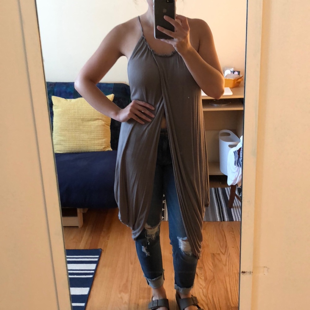 Tunic top with slit